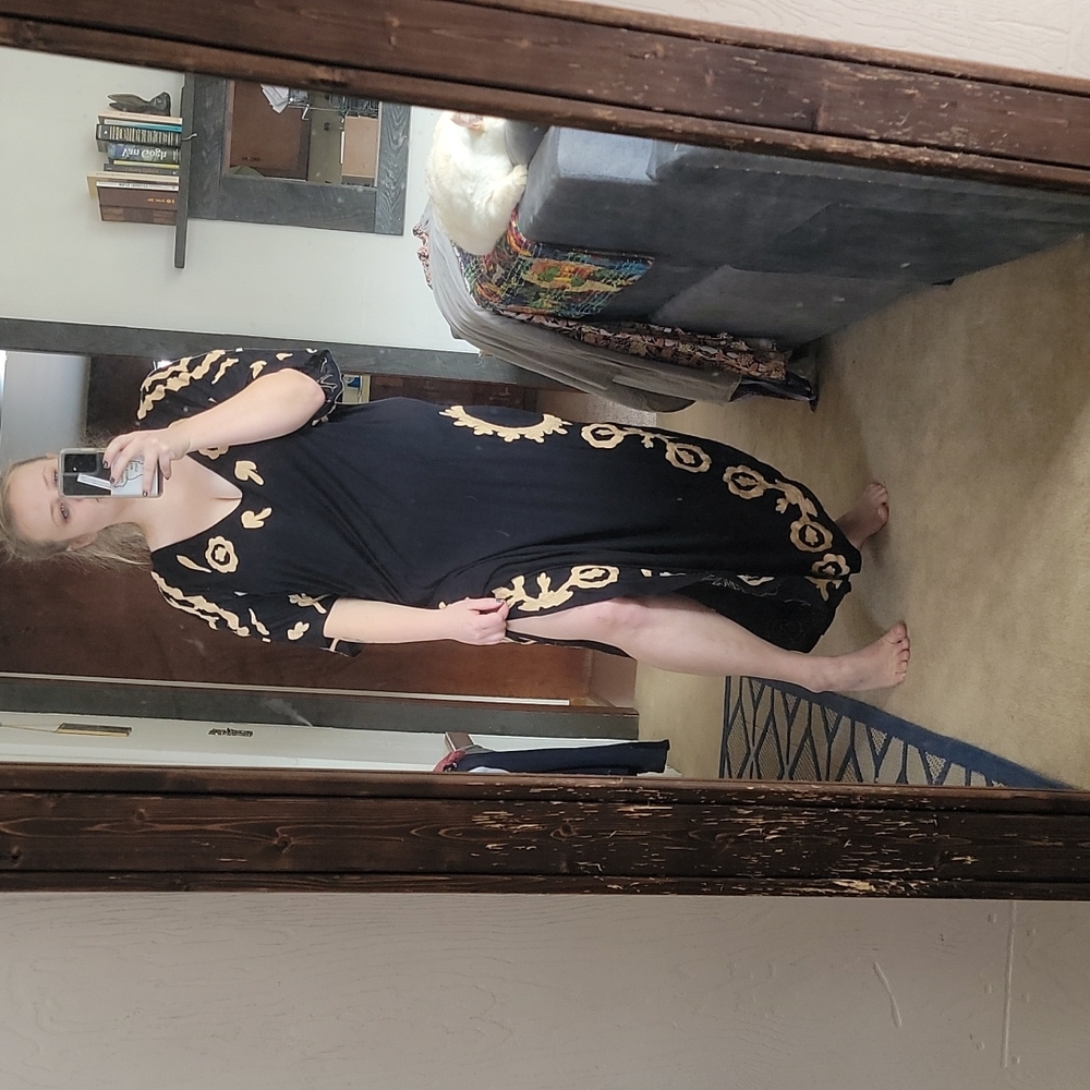 Black flowy maxi dress, free people